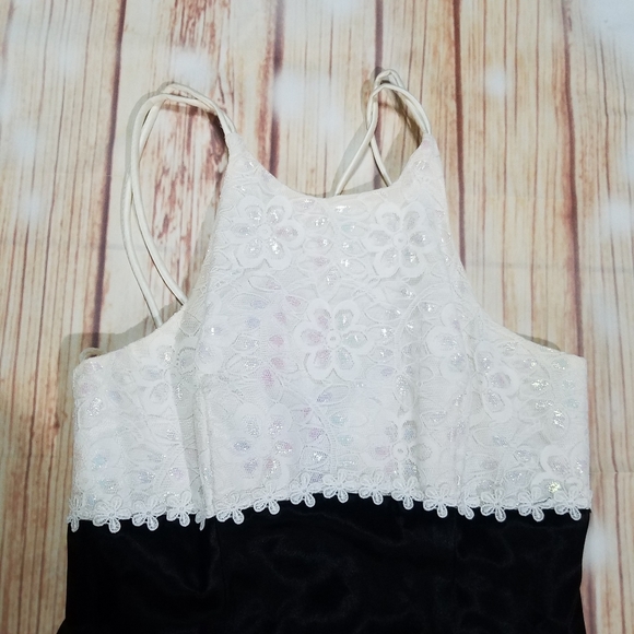 Vintage 5.7.9 Gown Dress Spaghetti Strap Thigh Slit Front Opening Size 3 - Picture 6 of 11